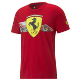 Ferrari Race Heritage Big Shield Tee Rosso Corsa 2022 - FansBRANDS®
