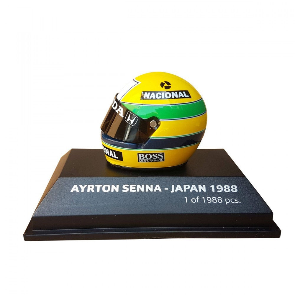 1988, yellow, 1:8, Senna World Champion Mini casco