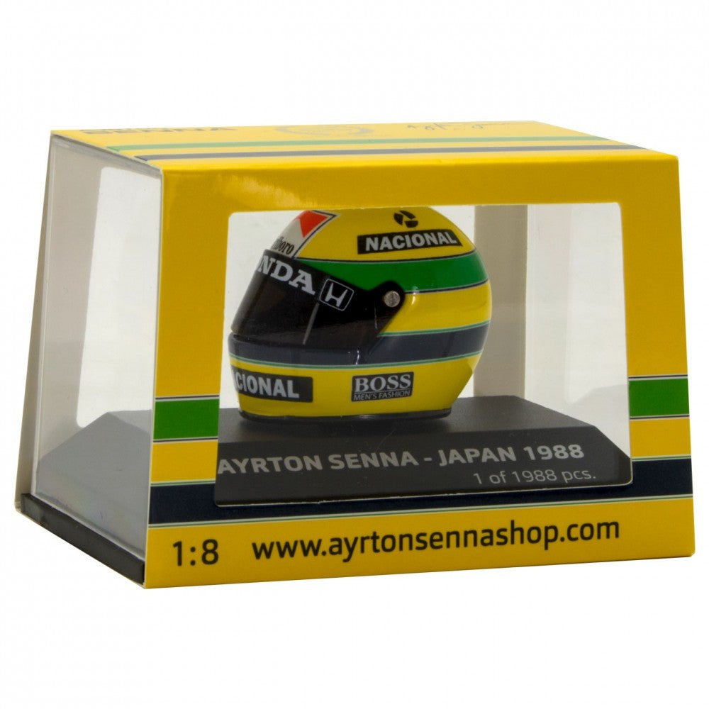 1988, yellow, 1:8, Senna World Champion Mini casco