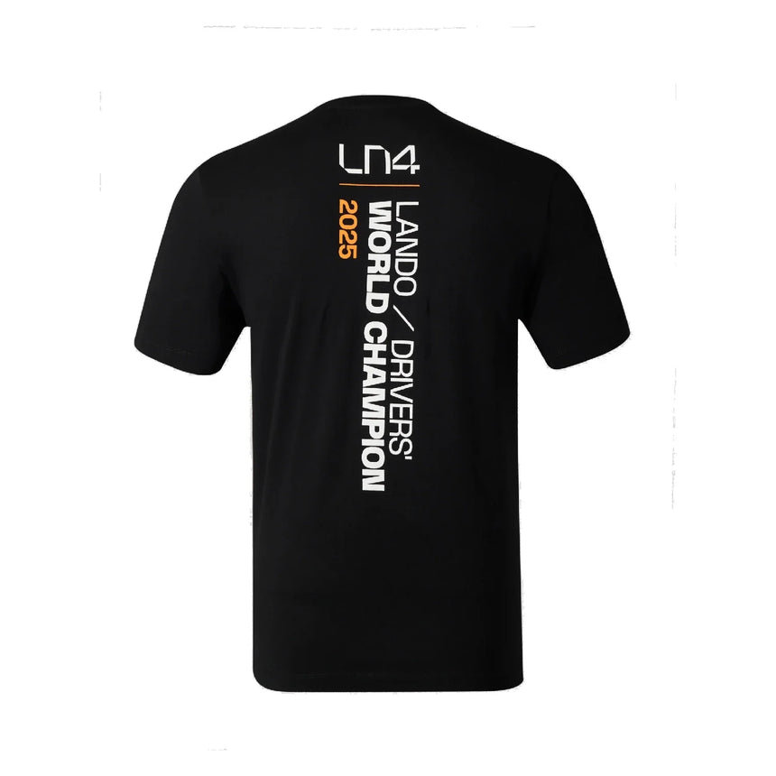 T-shirt McLaren, Lando Norris, Campione del Mondo 2025, Edizione Speciale, nera