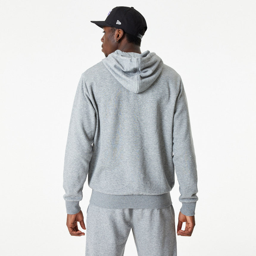 Felpa con cappuccio Los Angeles Lakers, a zip completa, New Era, grigia