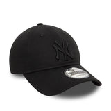 Cappellino New York Yankees, New Era, 9TWENTY, essenziale, nero totale