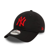 Cappellino dei New York Yankees, logo rosso, New Era, 9TWENTY, essenziale, nero