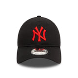Cappellino dei New York Yankees, logo rosso, New Era, 9TWENTY, essenziale, nero