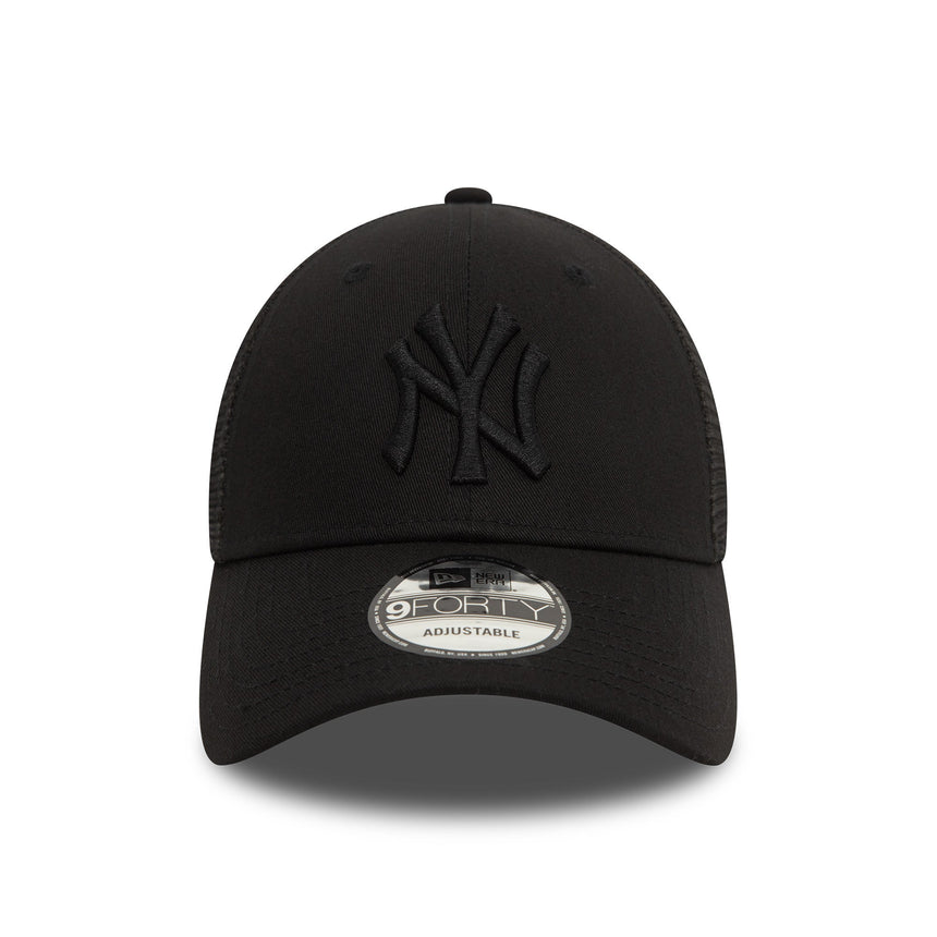 Cappellino da baseball trucker New Era 9FORTY dei New York Yankees, nero totale
