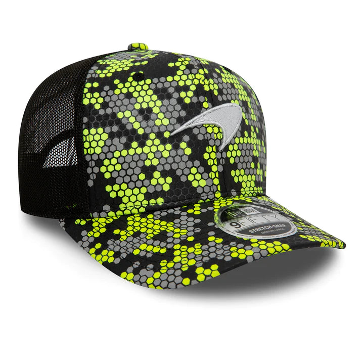 Cappellino McLaren Trucker, New Era, Singapore, giallo, 2024