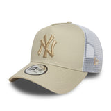 Cappellino New York Yankees, New Era, trucker, essenziale, beige