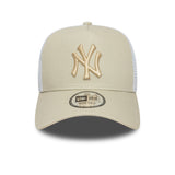 Cappellino New York Yankees, New Era, trucker, essenziale, beige
