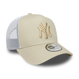 Cappellino New York Yankees, New Era, trucker, essenziale, beige