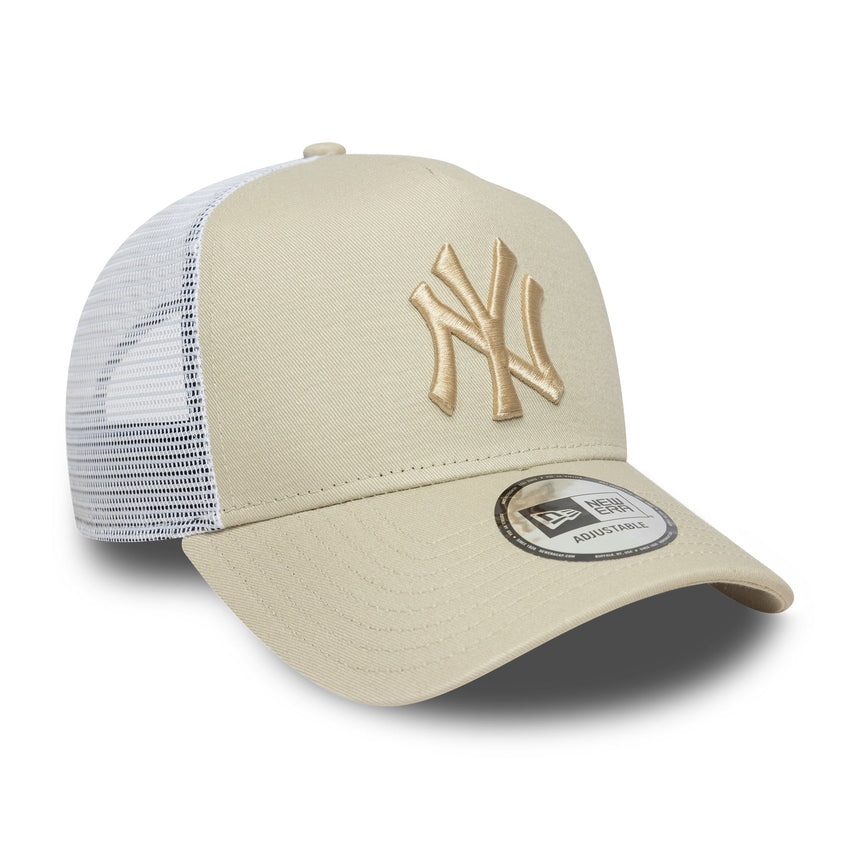 Cappellino New York Yankees, New Era, trucker, essenziale, beige