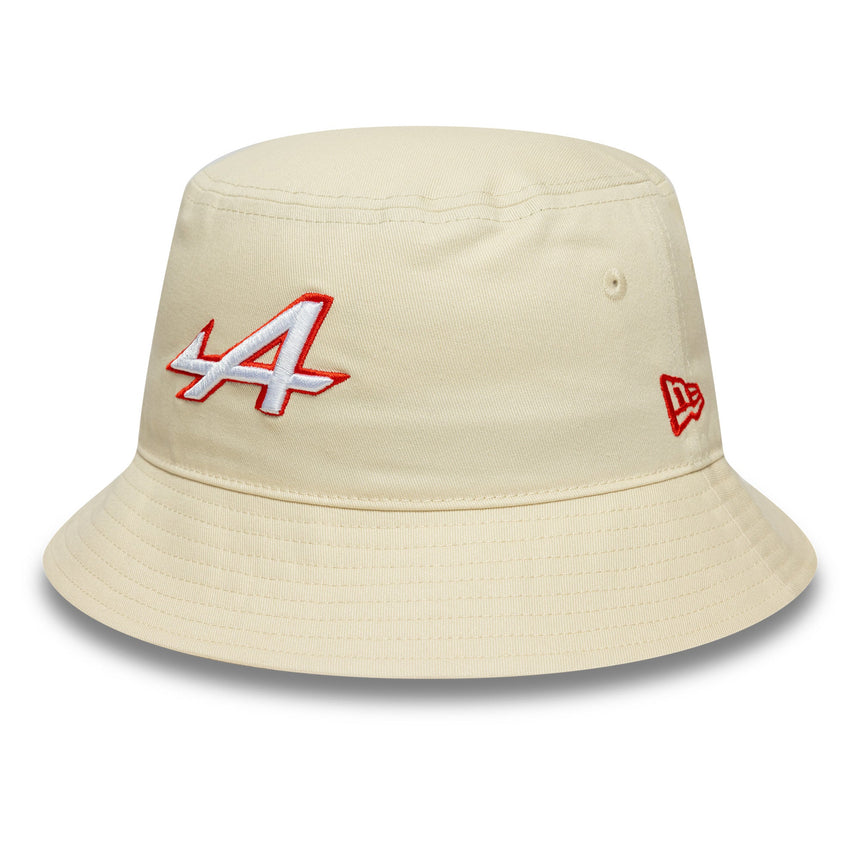 Cappello a secchiello alpino, stagionale, con taglio affusolato, New Era, 9FORTY, crema