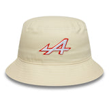 Cappello a secchiello alpino, stagionale, con taglio affusolato, New Era, 9FORTY, crema