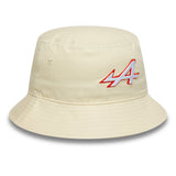 Cappello a secchiello alpino, stagionale, con taglio affusolato, New Era, 9FORTY, crema