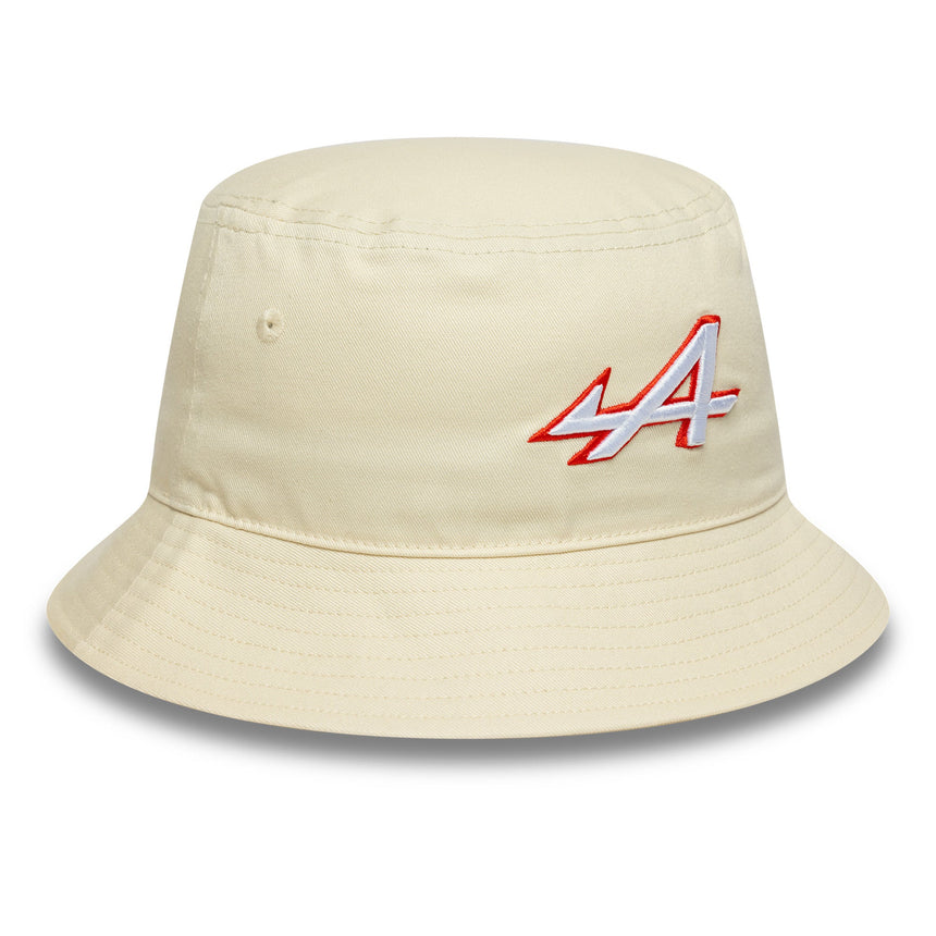 Cappello a secchiello alpino, stagionale, con taglio affusolato, New Era, 9FORTY, crema