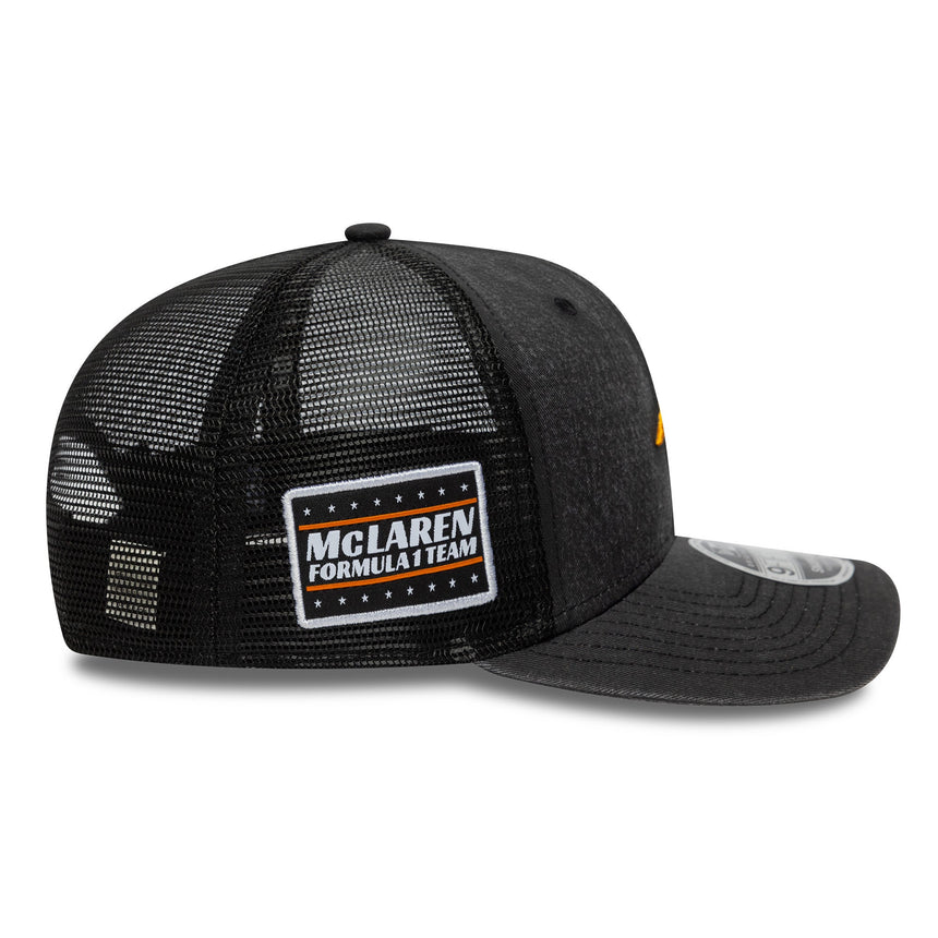 Cappellino trucker McLaren lavato New Era 9FORTY nero
