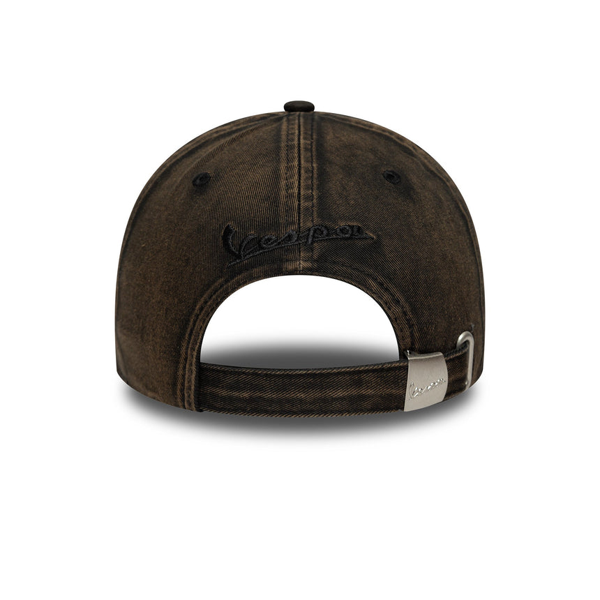 Cappellino Vespa, effetto distressed, New Era, 9FORTY, marrone