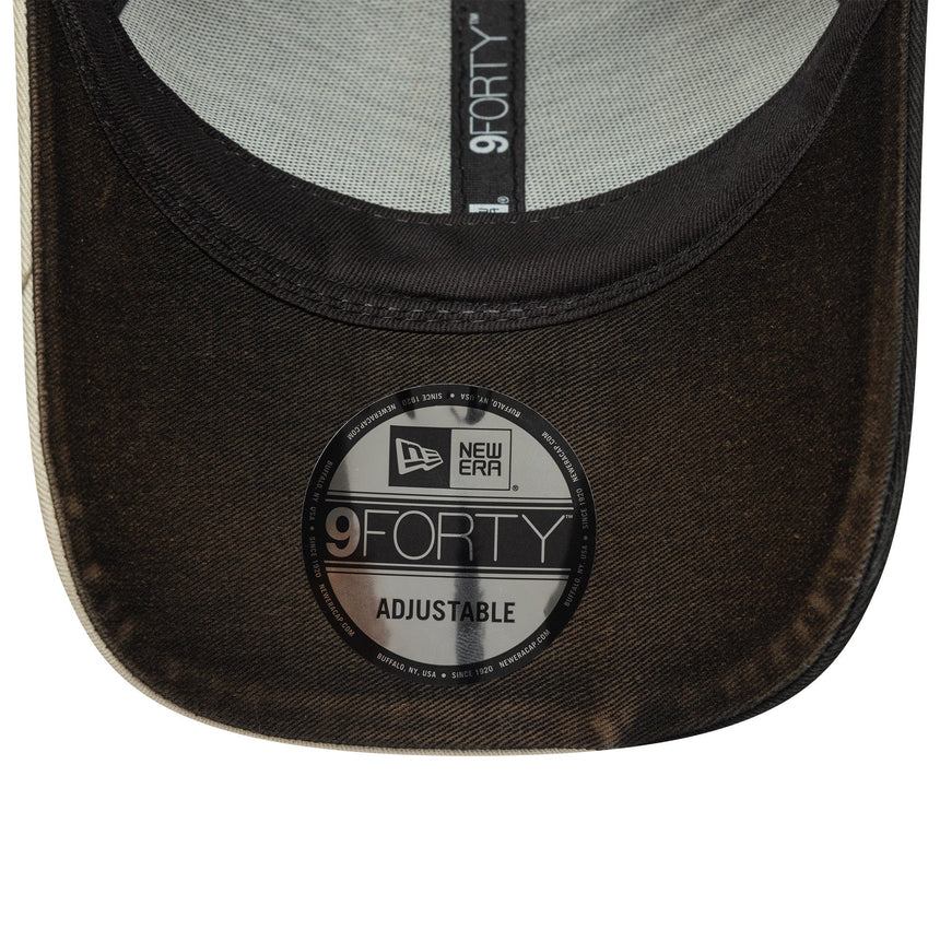 Cappellino Vespa, effetto distressed, New Era, 9FORTY, marrone