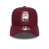 Cappellino Visa RB, trucker, stagionale, New Era, 9FORTY, bordò