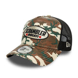 Cappellino Ducati, trucker, Scrambler camo, New Era, 9FORTY, beige