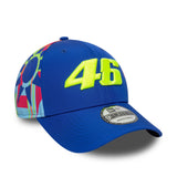 Cappellino Valentino Rossi #46, VR46, tifoso, New Era, 9FORTY, multicolore