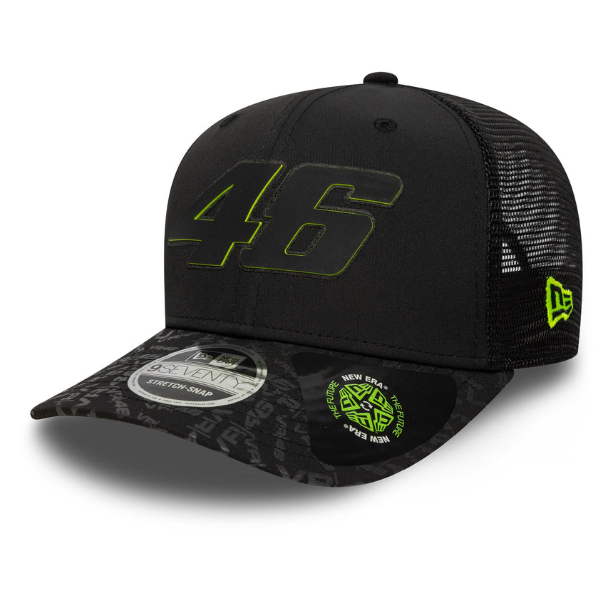 Valentino Rossi cappellino #46, VR46, sostenibile, New Era, 9SEVENTY, nero