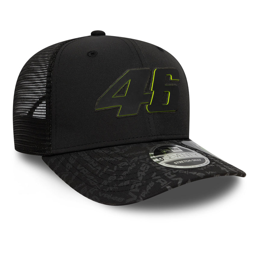 Valentino Rossi cappellino #46, VR46, sostenibile, New Era, 9SEVENTY, nero
