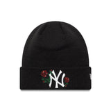Berretto a cuffia dei New York Yankees, paillettes rosa, da donna, New Era, nero