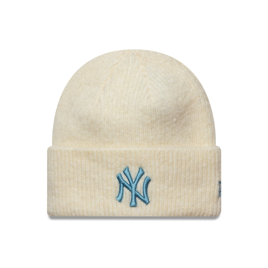 Beanie dei New York Yankees, con polsino largo da donna, New Era, beige