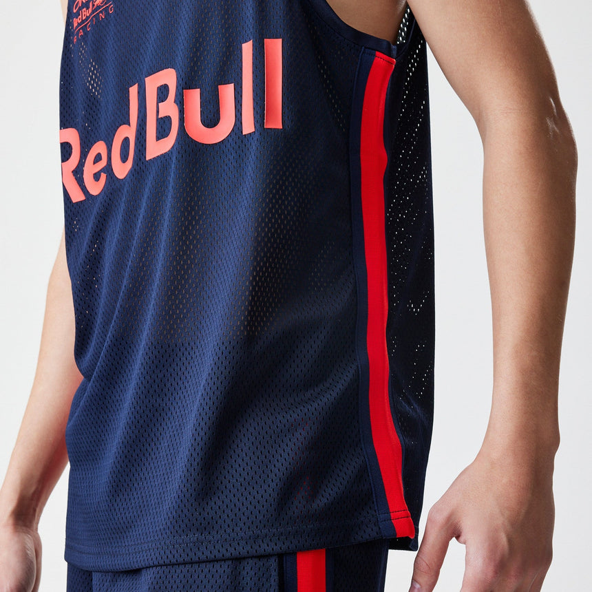 Maglietta senza maniche Red Bull Racing, New Era, mesh da basket, blu scuro