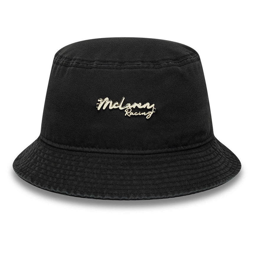 Cappello bucket McLaren x Reiss, a taglio affusolato, New Era, nero