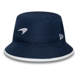 Cappello bucket McLaren x Reiss, stagionale, affusolato, New Era, 9FORTY, blu