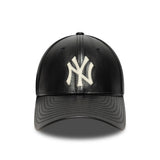 Cappellino dei New York Yankees in pelle, New Era, 9FORTY, mc, nero