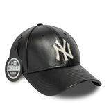 Cappellino dei New York Yankees in pelle, New Era, 9FORTY, mc, nero