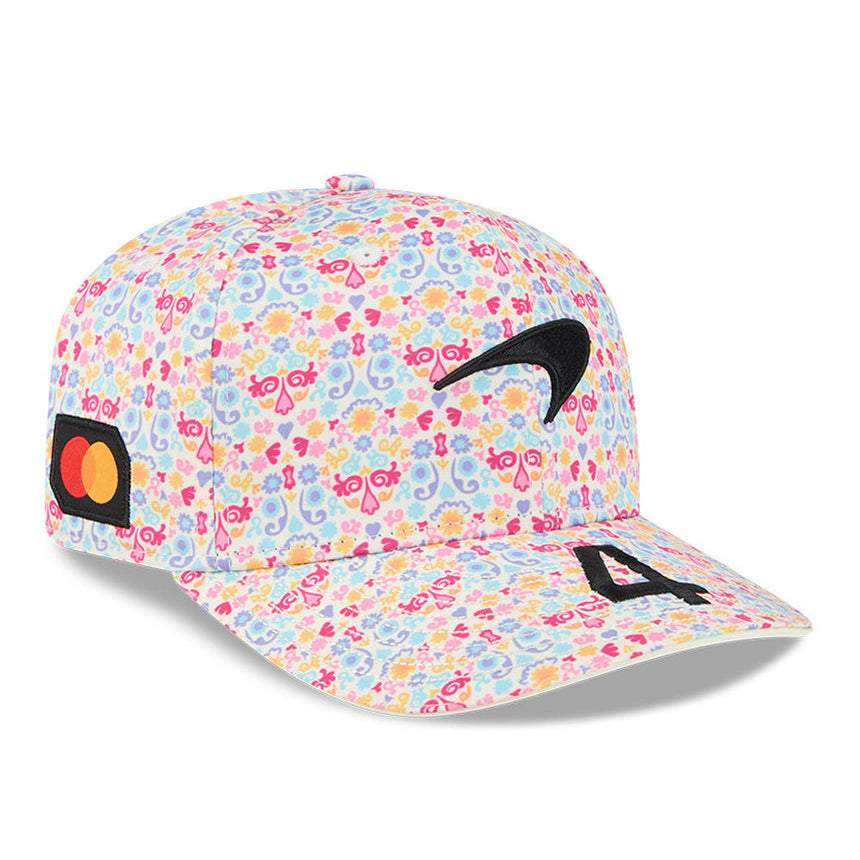 Cappellino McLaren ufficiale del team, Lando Norris, edizione speciale Messico, New Era, 9SEVENTY, bianco