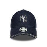 Cappellino New York Yankees con paillettes, New Era, 9FORTY, motivo blu, blu