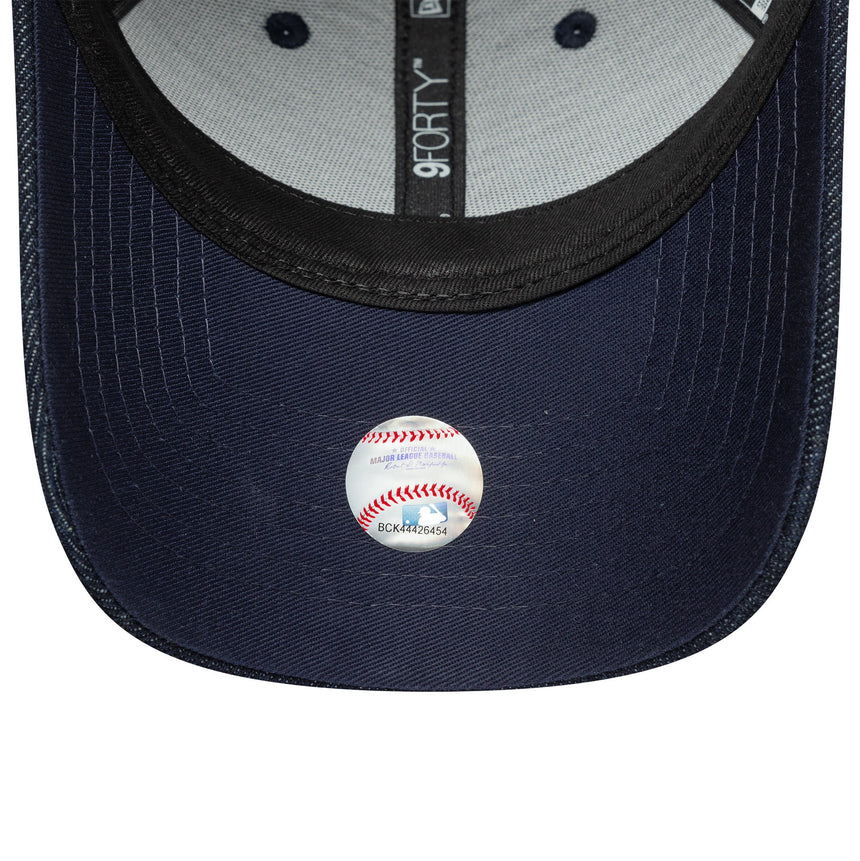 Cappellino New York Yankees con paillettes, New Era, 9FORTY, motivo blu, blu