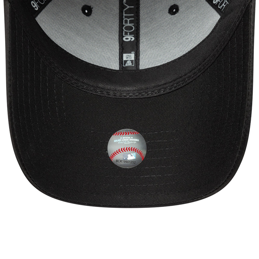 Cappellino New York Yankees, con fiocco in raso sul retro, New Era, 9FORTY, per donna, nero