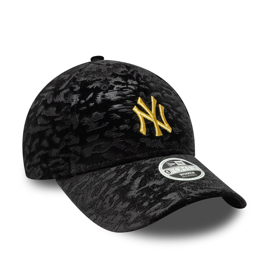 Berretto New York Yankees, velour leopardato, 9FORTY, per donne, nero