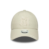 Cappellino New York Yankees, con effetto distressed, New Era 9FORTY, grigio, per donna