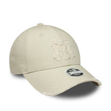 Cappellino New York Yankees, con effetto distressed, New Era 9FORTY, grigio, per donna
