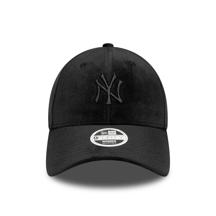 Cappellino dei New York Yankees, in velluto, New Era, 9FORTY, nero