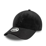 Cappellino dei New York Yankees, in velluto, New Era, 9FORTY, nero