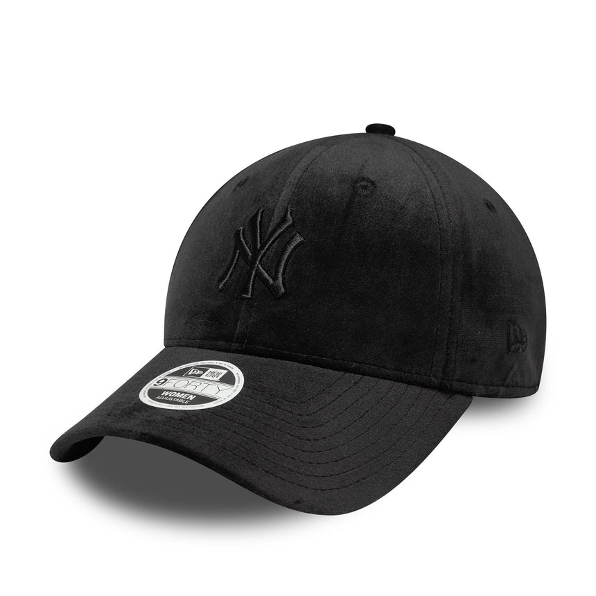 Cappellino dei New York Yankees, in velluto, New Era, 9FORTY, nero
