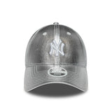 Cappellino New York Yankees, metallizzato, New Era, 9FORTY, donna, argento