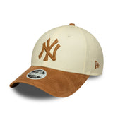 Cappellino New York Yankedds, Donna, scamosciato sintetico, 9FORTY, beige