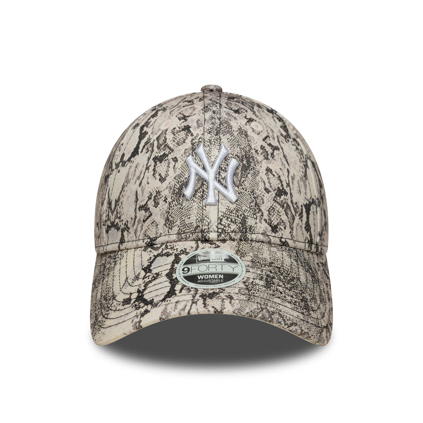 Cappellino dei New York Yankees, motivo serpente, 9FORTY, New Era, grigio