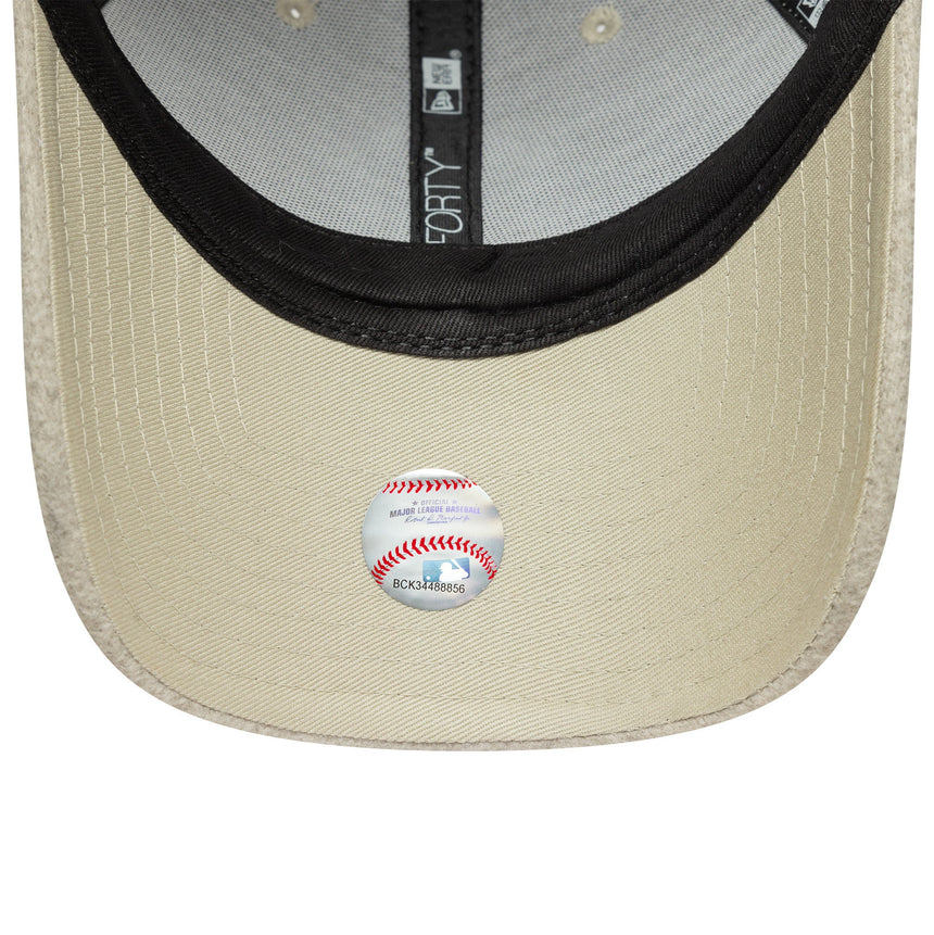 Cappellino New York Yankees, lana Melton, 9FORTY, crema