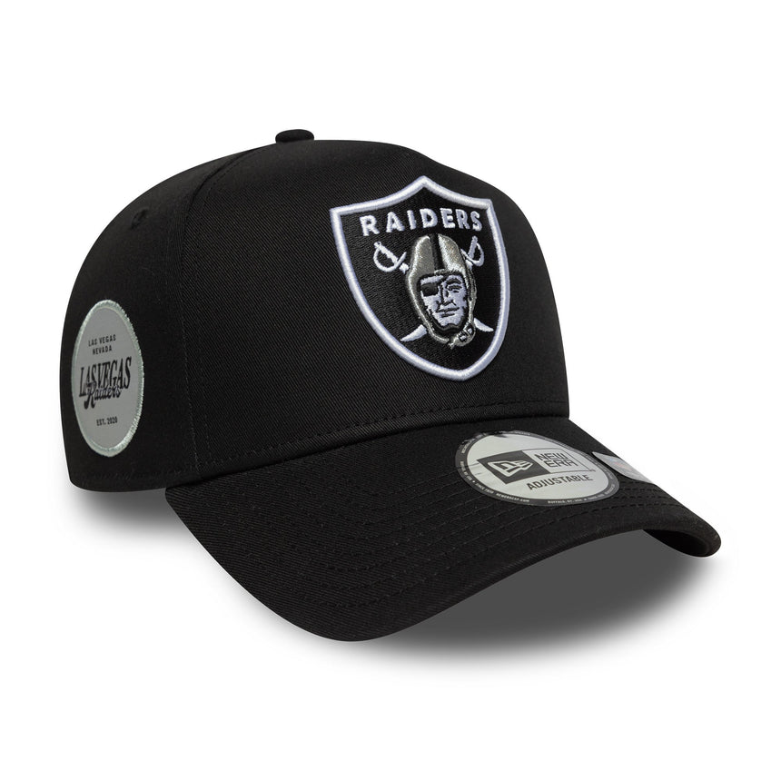 Las Vegas Raiders, patch laterale, New Era, A-frame, nero