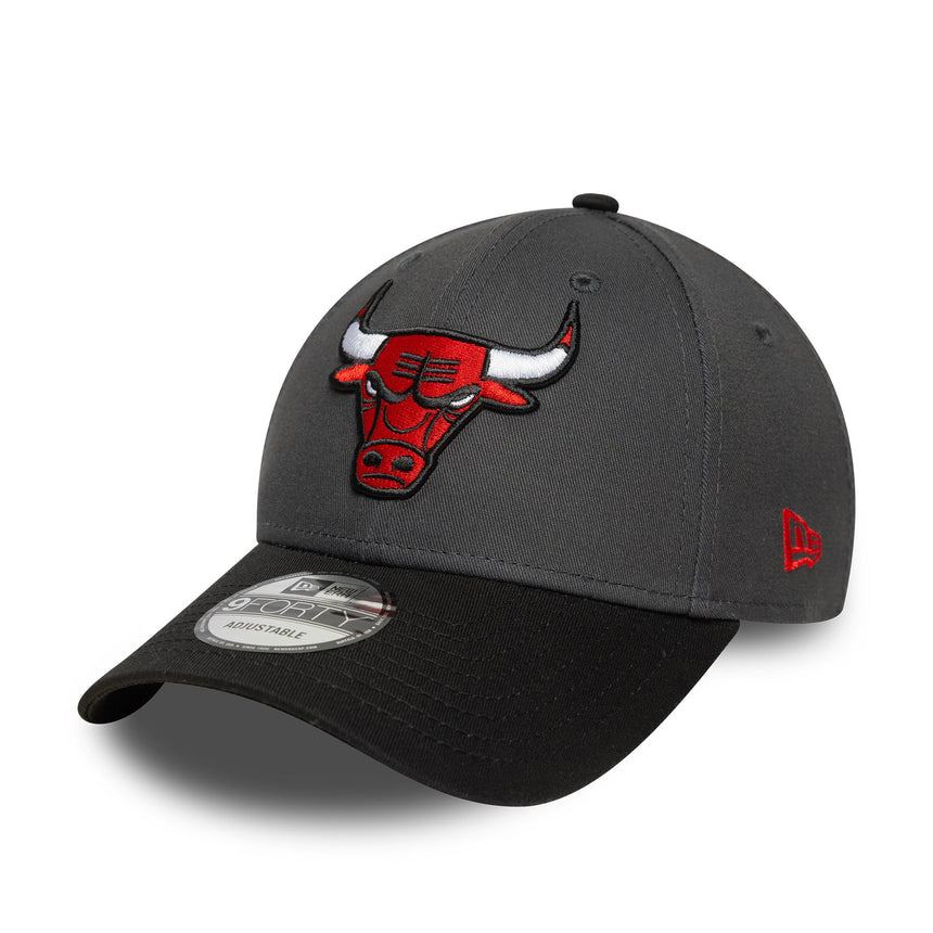 Cappellino Chicago Bulls, patch laterale, New Era, 9FORTY, grigio