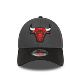 Cappellino Chicago Bulls, patch laterale, New Era, 9FORTY, grigio